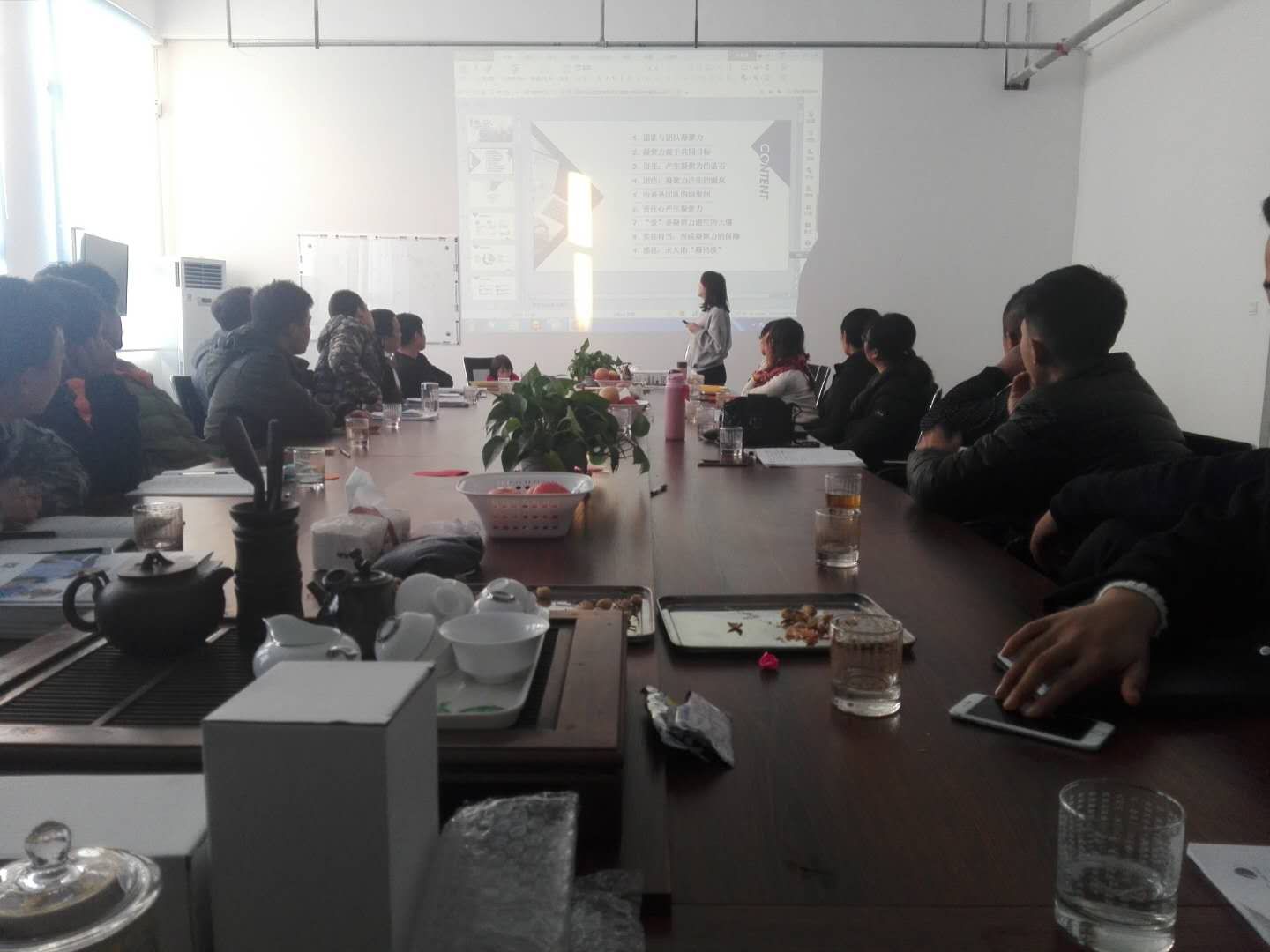 優(yōu)秀員工進(jìn)行“我的海藍(lán)夢(mèng)”演講